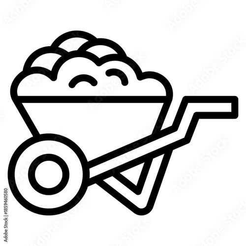 Wheelbarrow  Icon Element For Design
