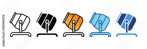 Cement Mixer  Icon Set Multiple Style Collection