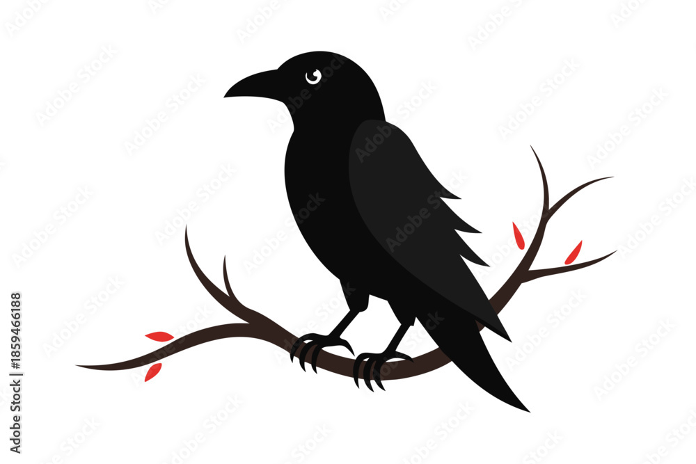 Obraz premium crow on a branch