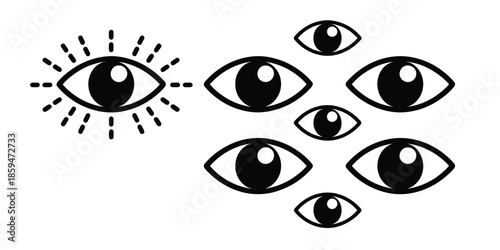 Eye icon set,