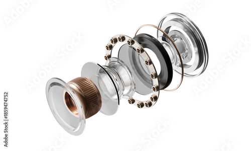 모바일 기기 카메라 렌즈 부품의 분해도 Exploded View of Mobile Device Camera Lens Components