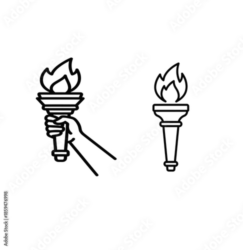 Torch being lit and unlit