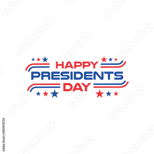USA Presidents Day Modern Typography Template