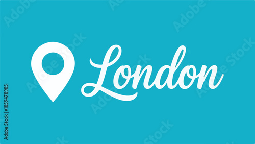 London city travel destination location pin graphic icon