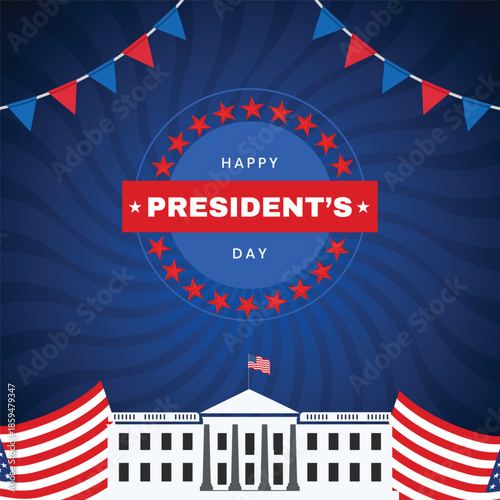 Happy Presidents Day Celebration Template