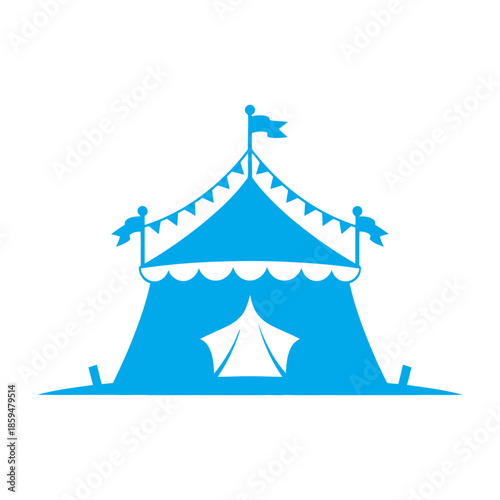 Circus Tent Carnival Festival Event Icon Design