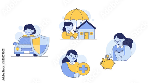 Children Engaged in Progressive Activities Representing Safety and Care in a