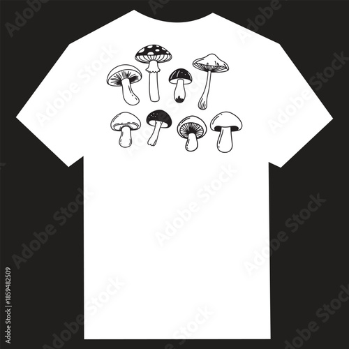 Mushroom Collection T-Shirt Design 
