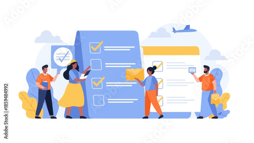 Team Collaborating on Digital Task Management and Workflow Optimization