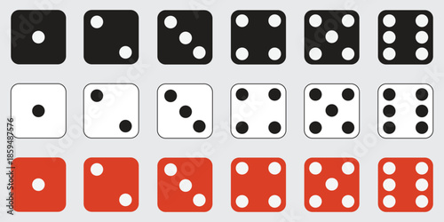 Dice gamе luck chance cube bet success play number icon vector illustration on transparent background.