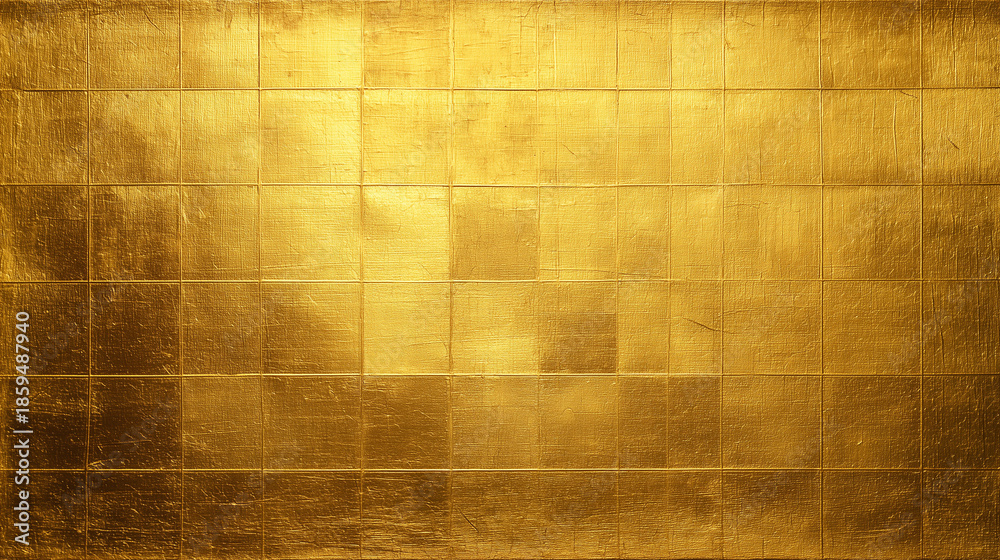 Fototapeta premium 高級感のある金箔の和紙テクスチャ背景