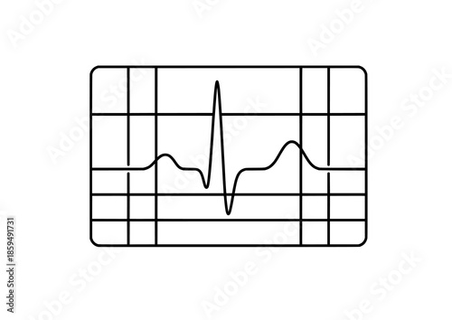 Biohacking Tech Icon - Electrocardiogram ECG EKG Trace