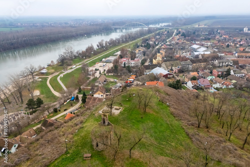 Titel, Serbia - December 21, 2025: Panorama of Titel City in Vojvodina, Serbia.