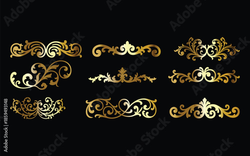 Gold ornate borders collection