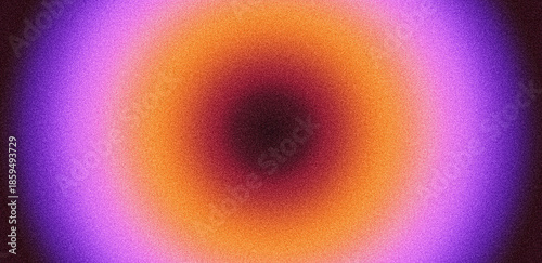 Fotografía Grainy background, vibrant color gradient, blue orange red concentric circles on