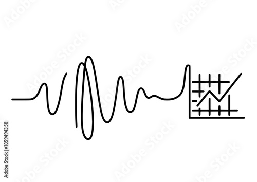 Wearable Health Technology Line Icon - Voice Analysis Diagnostics