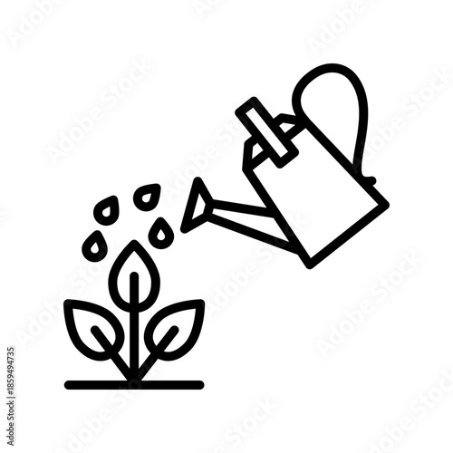 Watering can icon design template