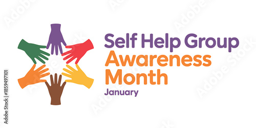 Self Help Group Awareness Month January Symbolic Hands