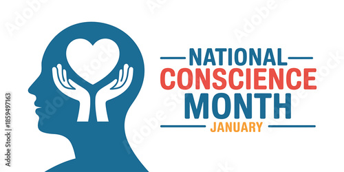 National Conscience Month January Awareness Symbol Graphic