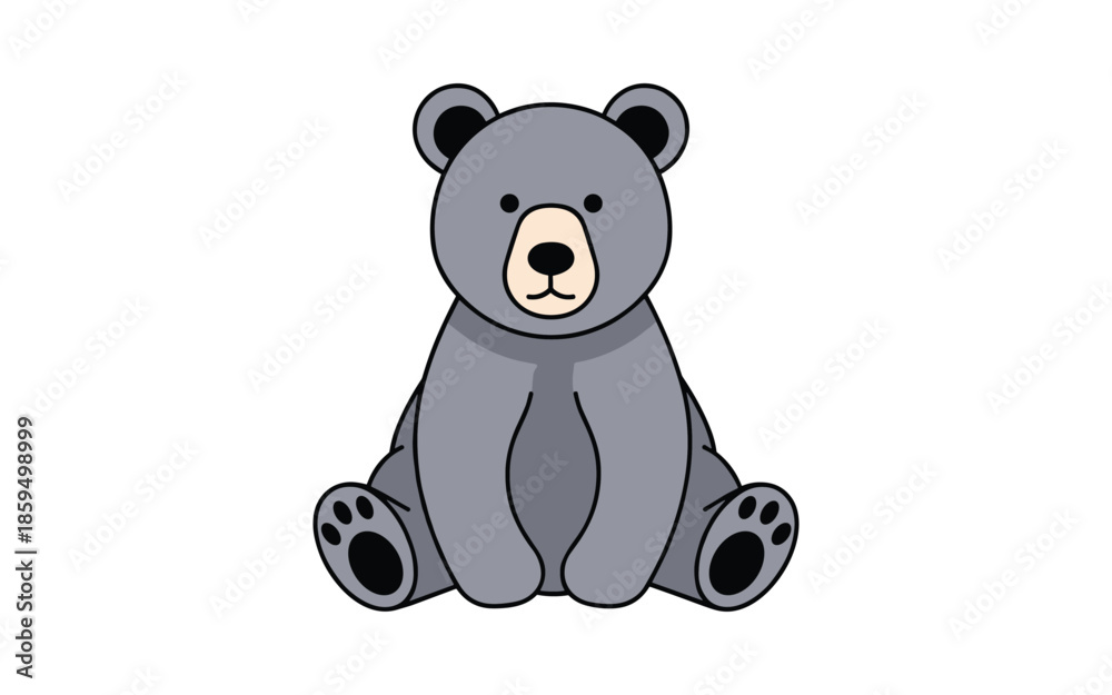 Obraz premium Gray bear sitting