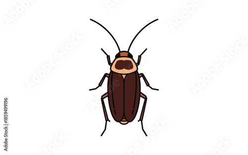 Illustration of a cockroach