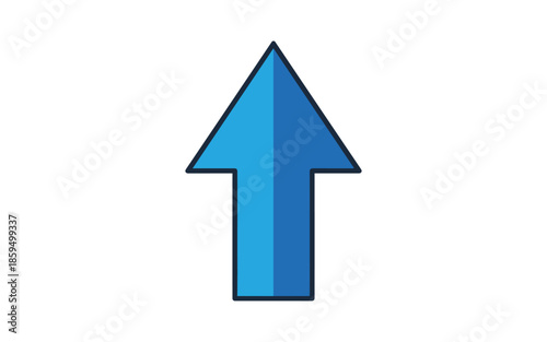 Free Download Blue upward arrow - GFXLoad