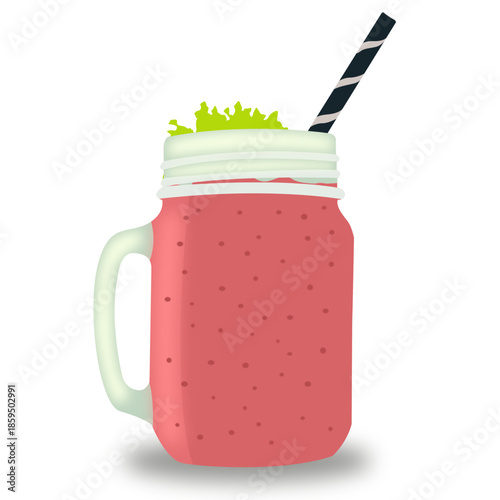 A vector illustration of guava juice with a refreshing look