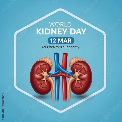 World kidney day illustration