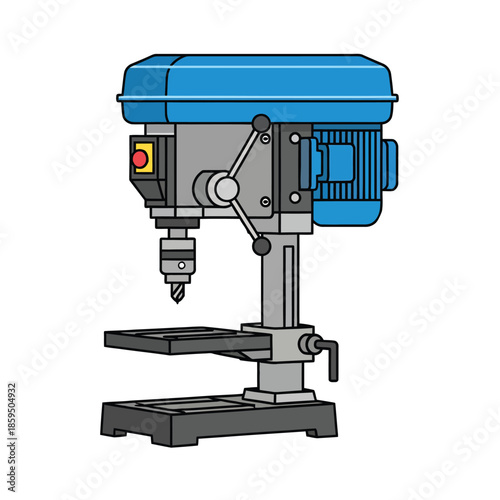 Drill press machine industrial equipment for precise drilling operations in workshops settings
