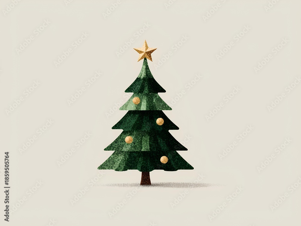 Naklejka premium christmas tree vector illustration