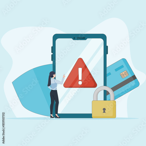 Illustration of the landing page of the Financial Security Warning on Digital Card Payments