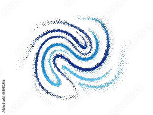 Abstract spiral design isolated on white background