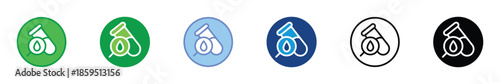 Blood Test and Laboratory Analysis Icon Set in Multiple Color Styles for Medical and Healthcare Use