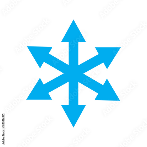Free Download Multiple Arrow Direction Icon – Multi-Directional Navigation Symbol - GFXLoad