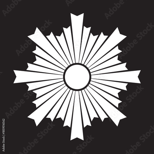 日本の伝統的家紋「日紋」のデータ画像