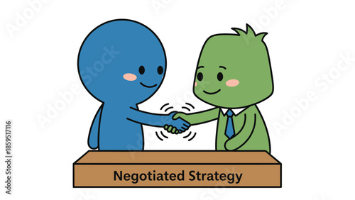Business Partners Shaking Hands After Negotiating a Strategy Teamwork and Agreement Concept