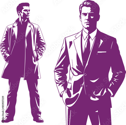 Confident man in modern outfit standing with hands in pockets