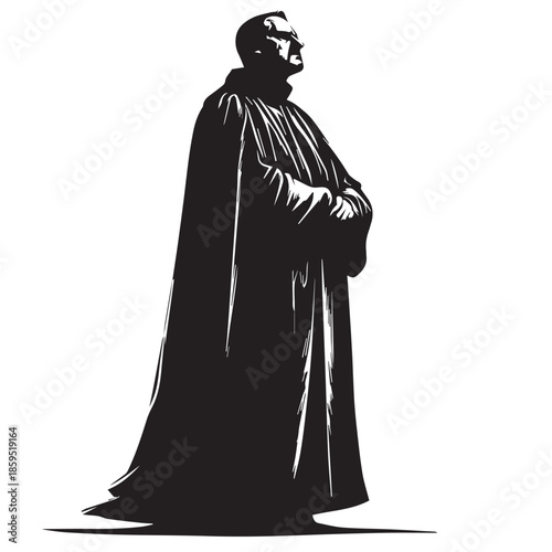 vector illustration of a man in a robe