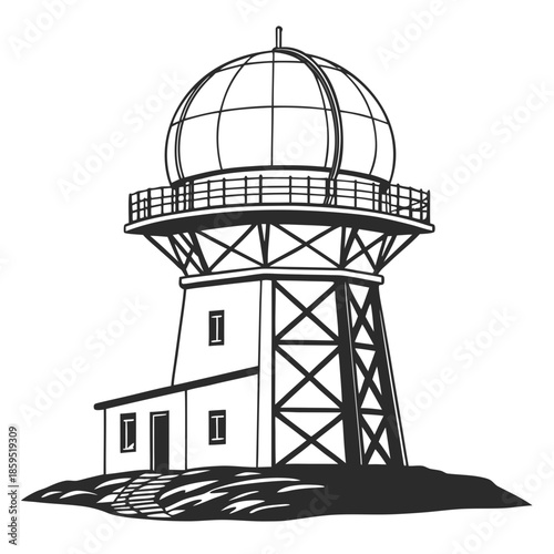 lighthouse on a white background