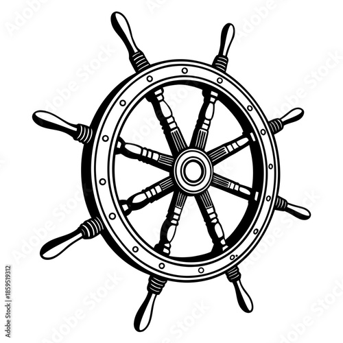 steering wheel isolated on white