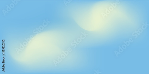 Beautiful Flowing Summer Color Abstract Background. Sky blue and cream gradient mesh background. Refreshing abstraction artwork. Vector