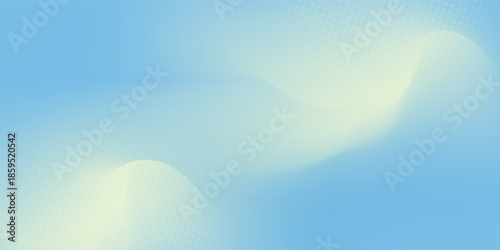 Beautiful Flowing Summer Color Abstract Background. Sky blue and cream gradient mesh background. Refreshing abstraction artwork. Vector