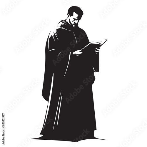 man in black robe