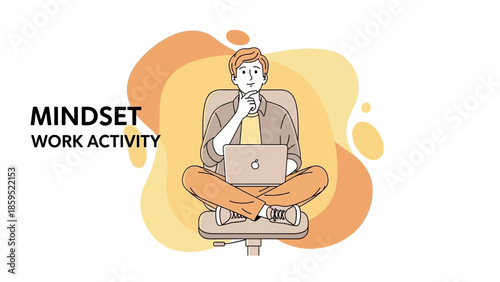 Creative illustration emphasizing the importance of mindset and work activity for success and