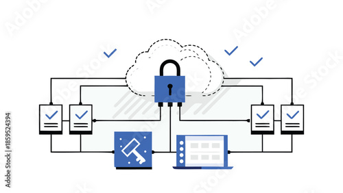 Secure cloud workflow with encrypted data and protected access