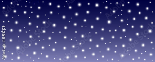 Falling star in blue sky. Vector illustration