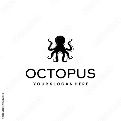 Octopus Logo Design Symbol Template Flat Style Vector Illustration.  Suitable for your design need, logo, illustration, animation, etc.
