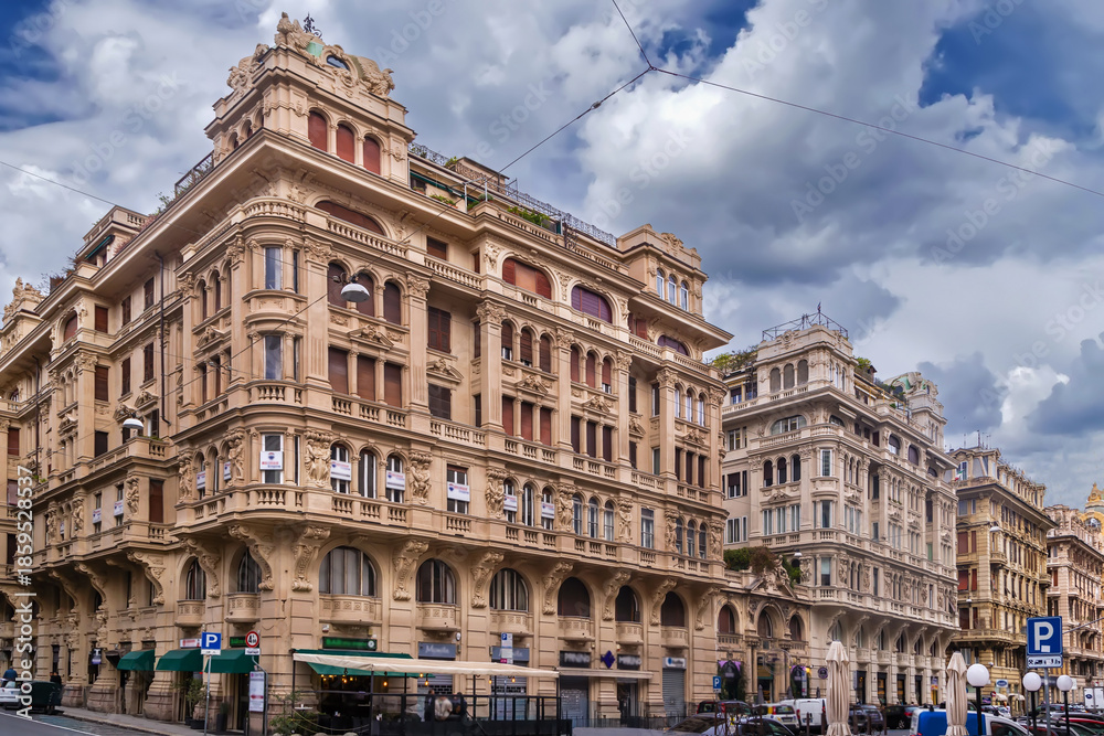 Fototapeta premium Street in Genoa, Italy