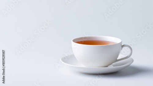 Wallpaper Mural isolated tea cup on white background, clean minimalist style, morning or evening drink concept Torontodigital.ca