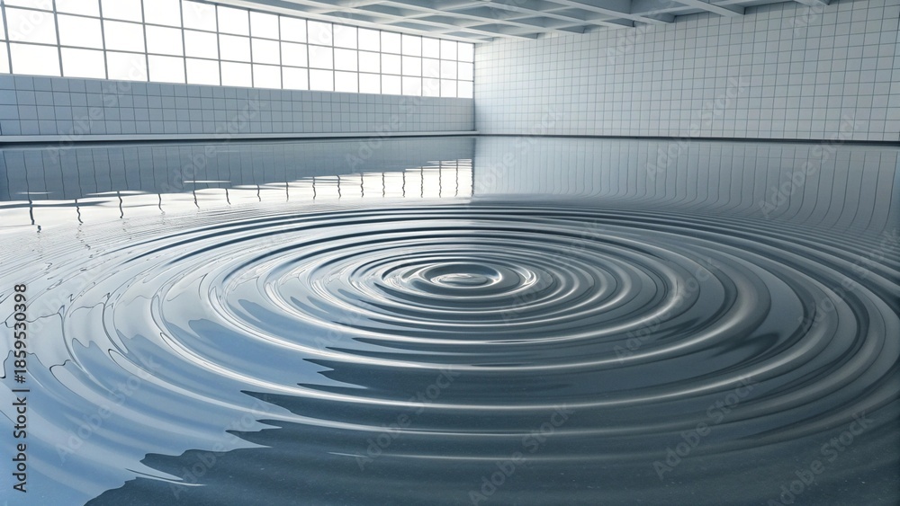 Obraz premium Ripples in Modern Pool
